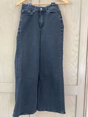 &Denim Wide High Waist Ankle Length Size 2